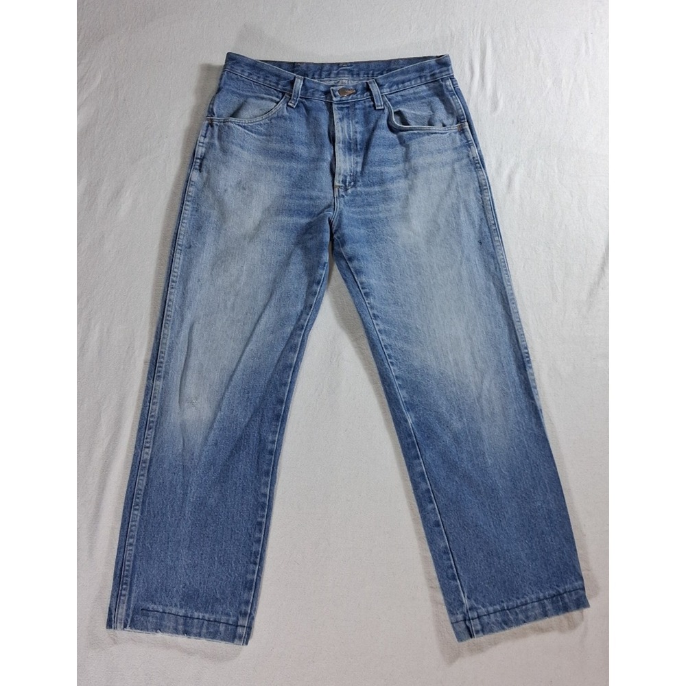 Rustler Jeans Mens 33x32 Blue Denim Straight Leg 5 Pocket Regular Fit